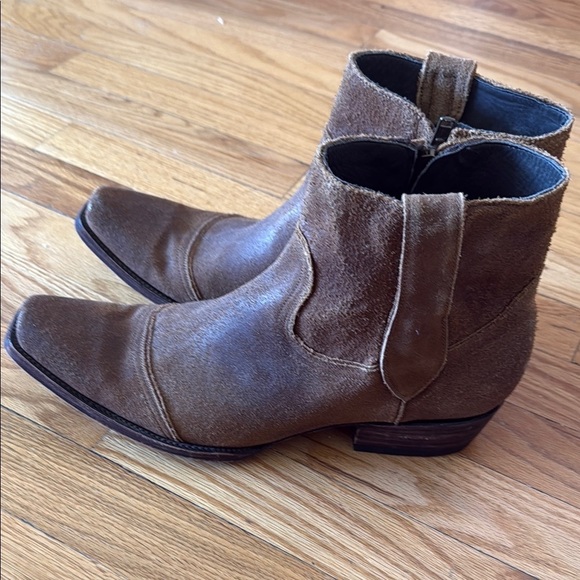 Old Gringo sz 9.5D Men’s Brown Suede Ankle Boots side zip NWOT new never worn - Picture 2 of 7